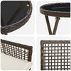 Hage Bistro Sett 3 pcs Brun Poly rattan