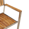 Hage Stol 4 pcs Brun 56 x 54.5 x 87cm Massivt akasietre