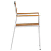 Hage Stol 4 pcs Brun 56 x 54.5 x 87cm Massivt akasietre