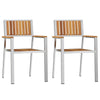 Hage Stol 2 pcs Brun 56 x 54.5 x 87cm Massivt akasietre