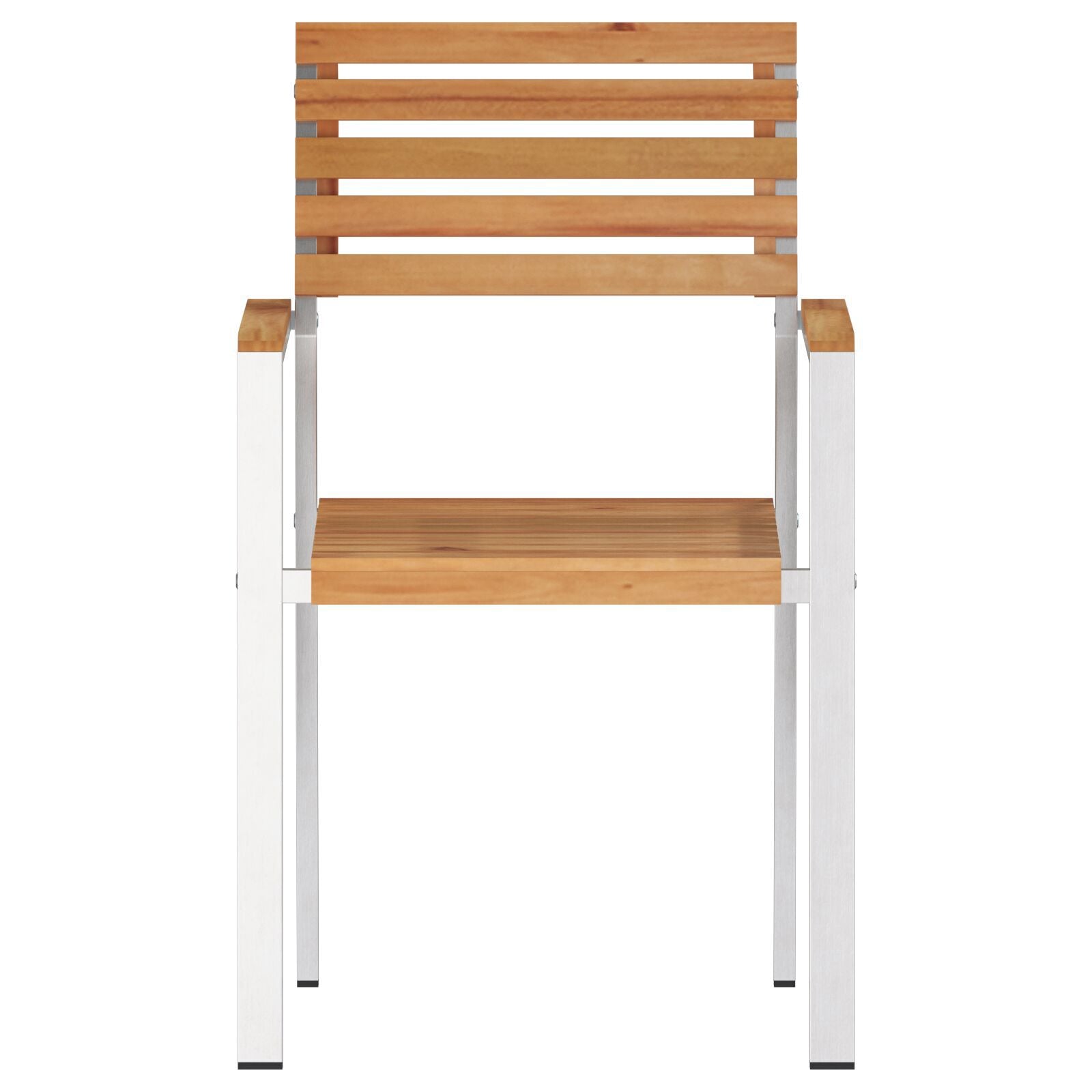 Hage Stol 2 pcs Brun 56 x 54.5 x 87cm Massivt teaktre