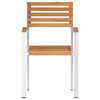 Hage Stol 2 pcs Brun 56 x 54.5 x 87cm Massivt teaktre