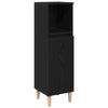 Baderomsinnredningssett med skuff 3 pcs Svart 30 x 30 x 180 cm