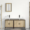Baderomsinnredningssett med hylle 3 pcs Brun 60 x 30 x 60 cm