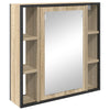 Baderomsinnredningssett med hylle 3 pcs Brun 60 x 30 x 60 cm