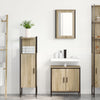 Baderomsinnredningssett med hylle 3 pcs Brun 60 x 30 x 60 cm