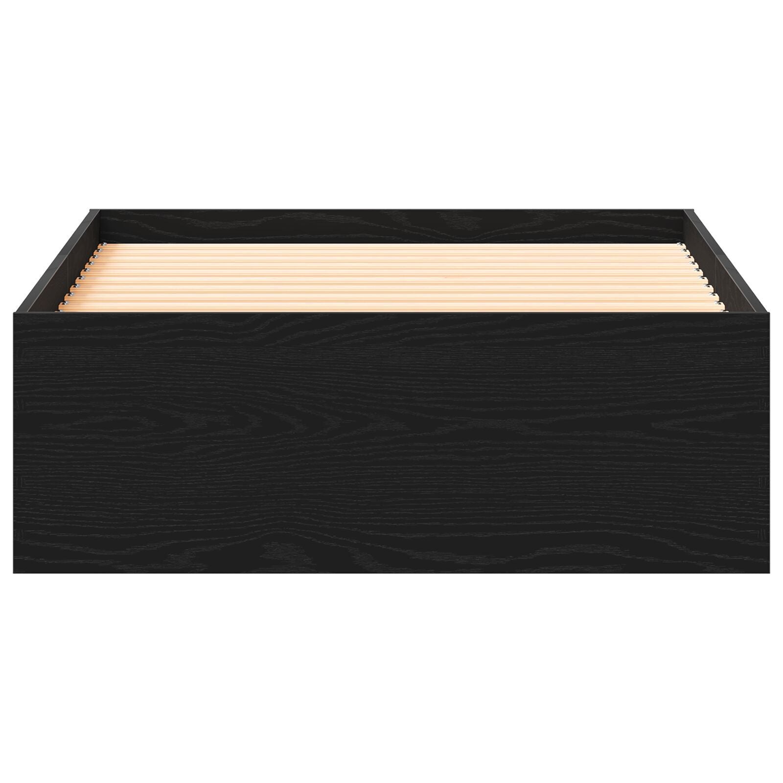 Sengestamme med skuff Svart Eik 100 x 200 cm Konstruert tre