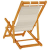 Strandstol 2 pcs Brun 61.5 x 123 x 82cm Massivt akasietre