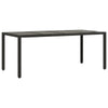 Hage Spisegruppe 7 pcs Svart 150 x 90 x 75 cm polyrotting