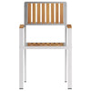 Hage Stol 2 pcs Brun 56 x 54.5 x 87cm Massivt teaktre