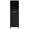 Baderomsmøbelsett med hylle 4 pcs Svart Eik 30 x 30 x 183.5 cm