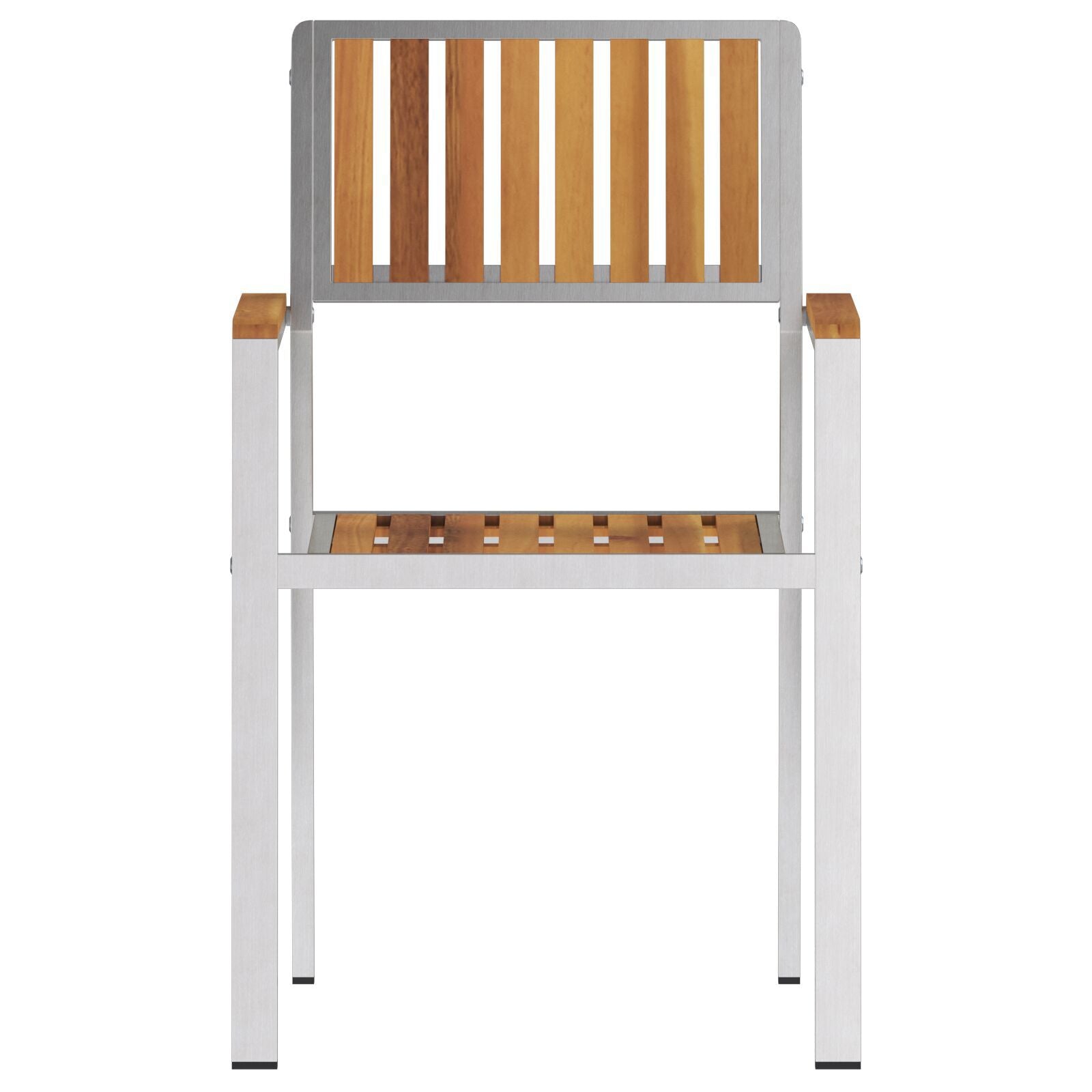 Hage Stol 4 pcs Brun 56 x 54.5 x 87cm Massivt akasietre