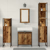 Baderomsinnredningssett med hylle 4 pcs Brun 33 x 33 x 185.5 cm