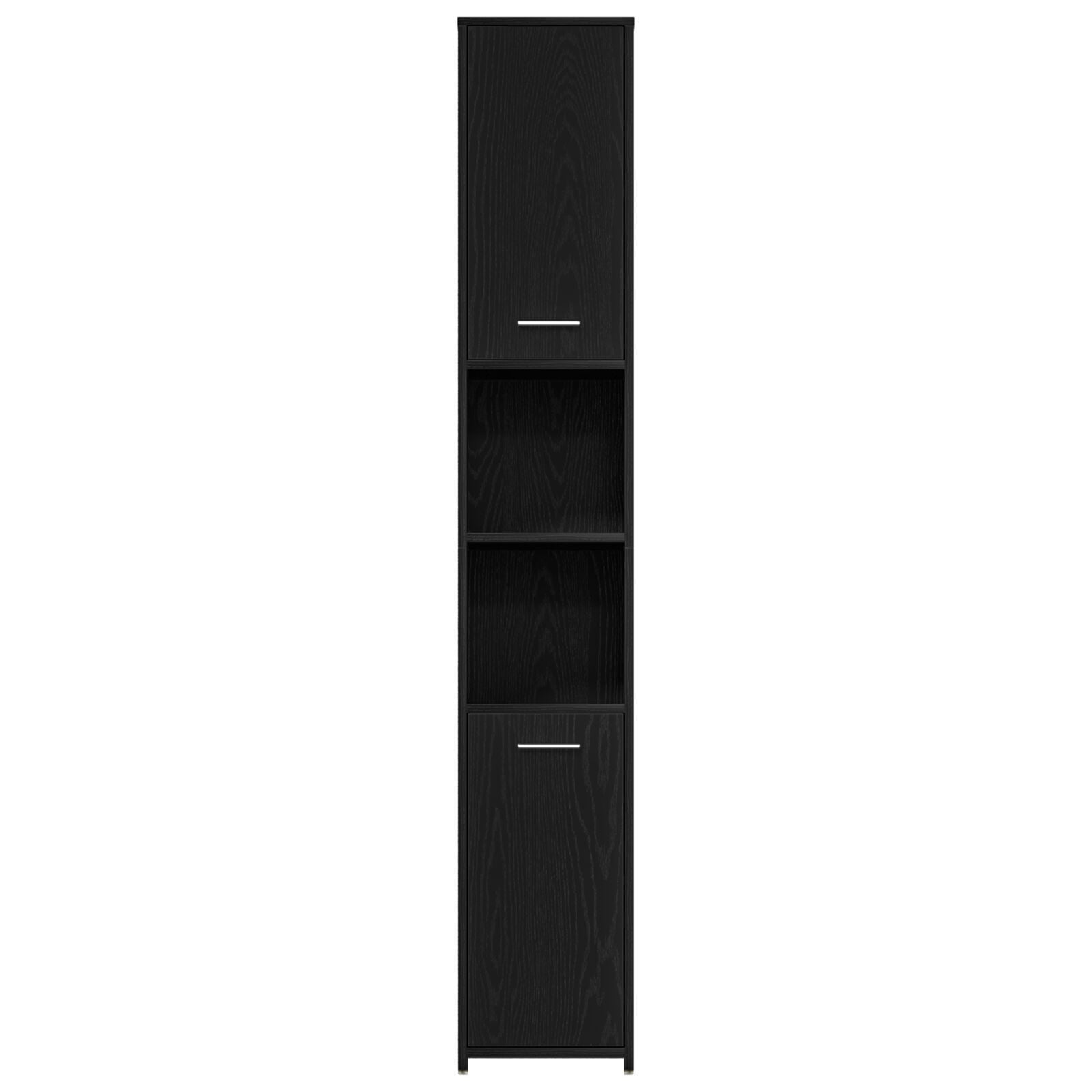 Baderomsmøbler Veggmontert 3 pcs Svart Eik 30 x 30 x 183.5 cm