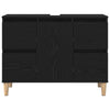 Baderomsinnredningssett med skuff 3 pcs Svart 30 x 30 x 180 cm