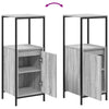 Baderomsinnredningssett med hylle 5 pcs Grå 76,5 x 35 x 95 cm
