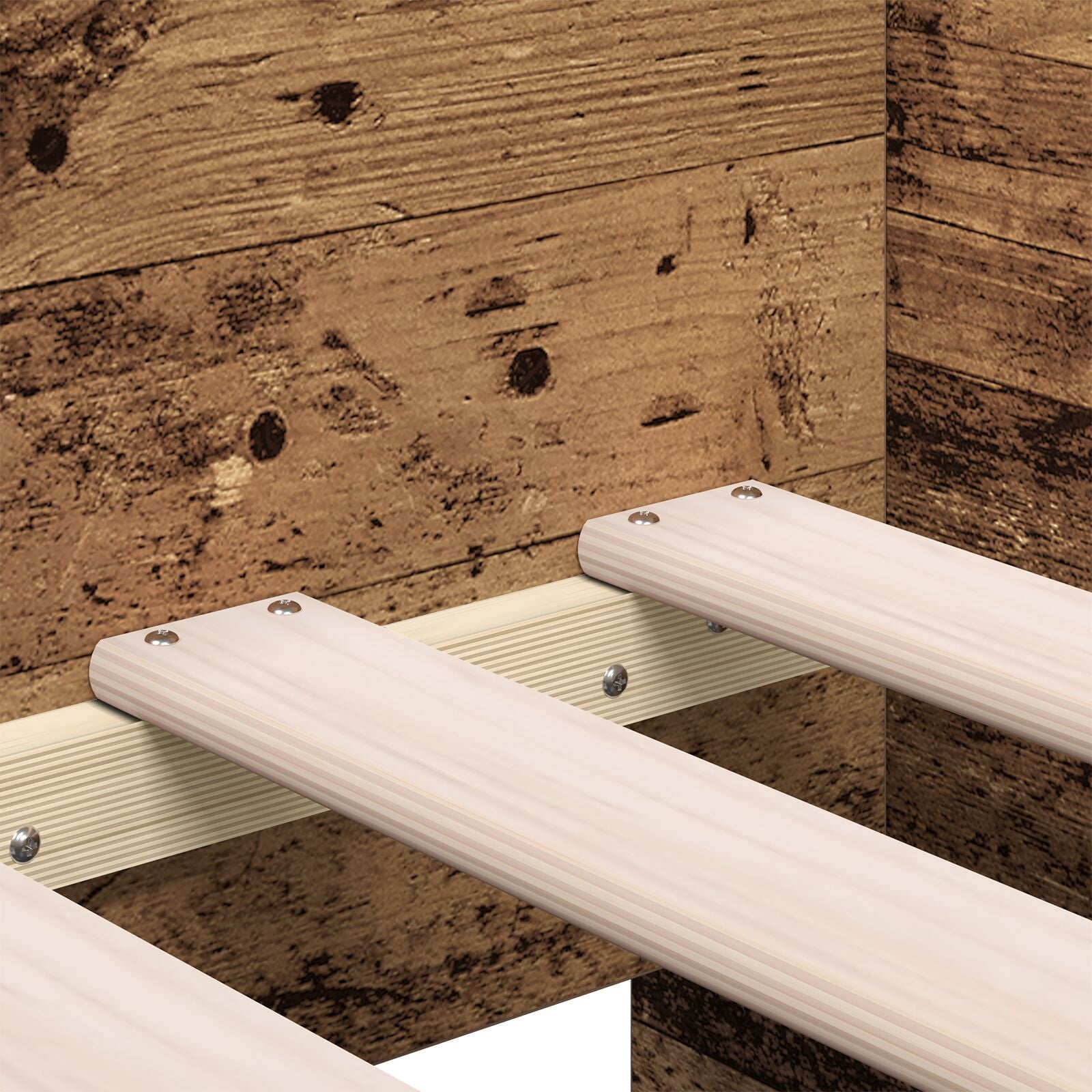 Seng med hodegjerde Gamle tre 100 x 200 cm Konstruert tre