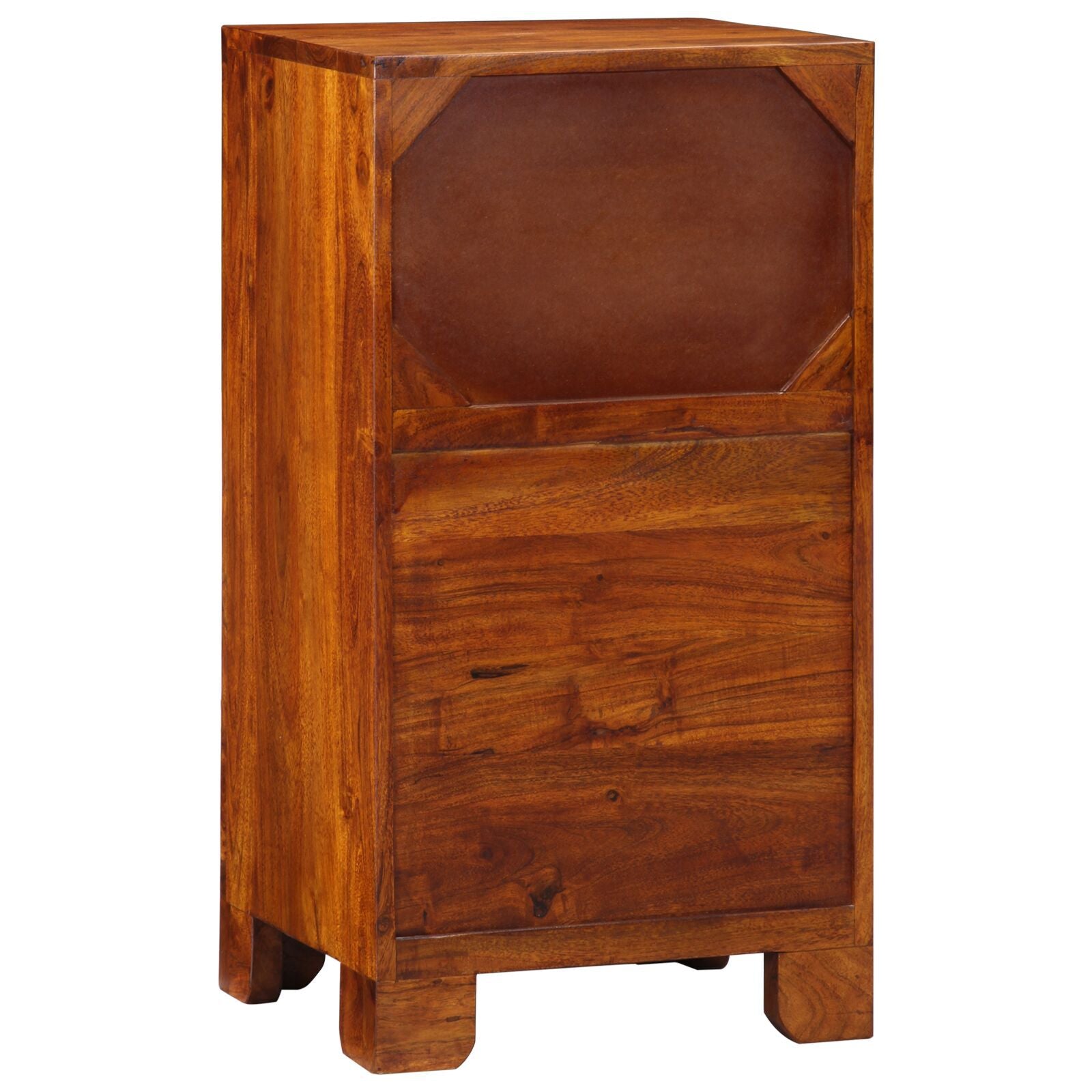 Telefonbord med skuff Brun 40 x 35 x 75 cm Massivt akasietre