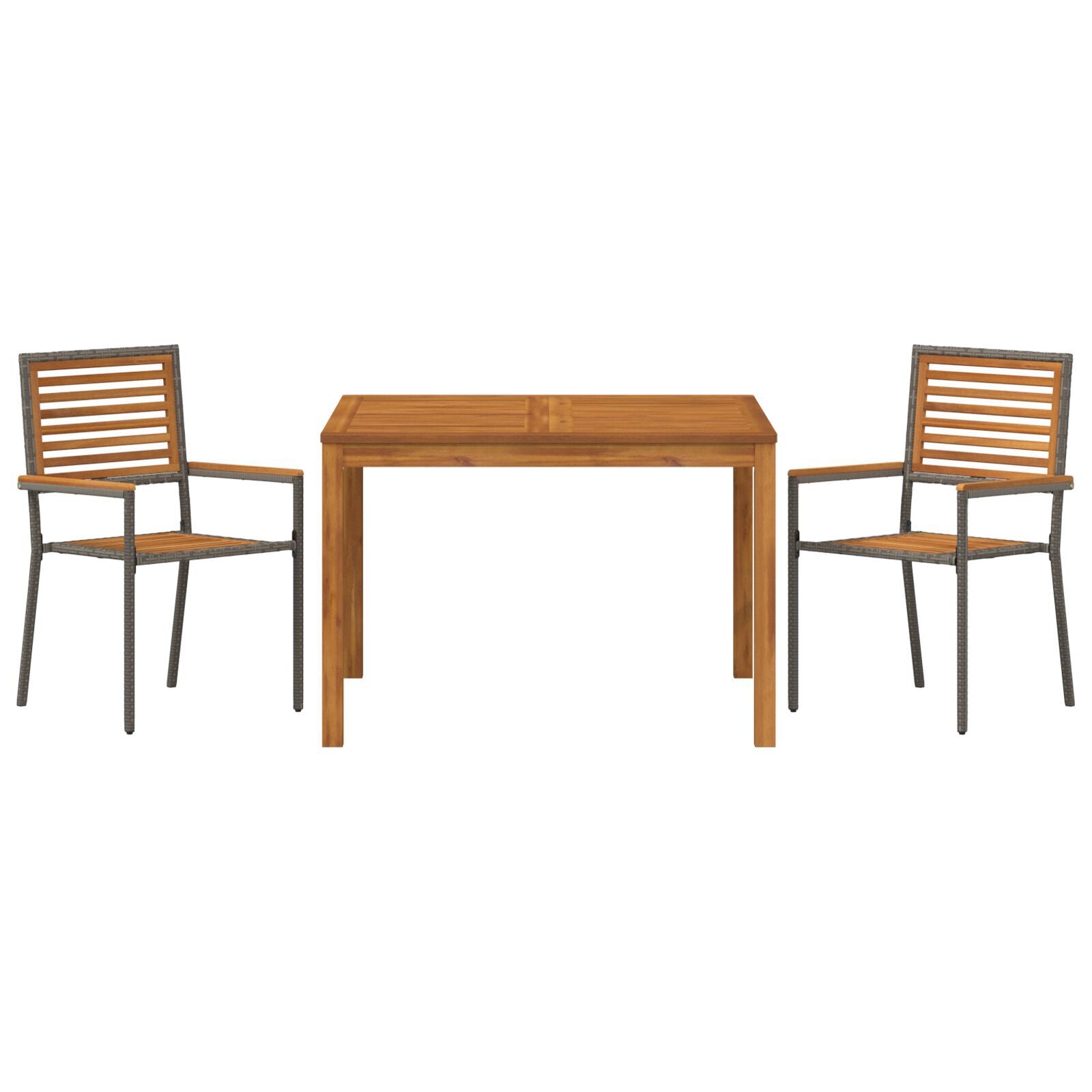 Hage Spisegruppe 3 pcs Grå Poly rattan
