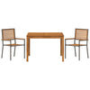Hage Spisegruppe 3 pcs Grå Poly rattan