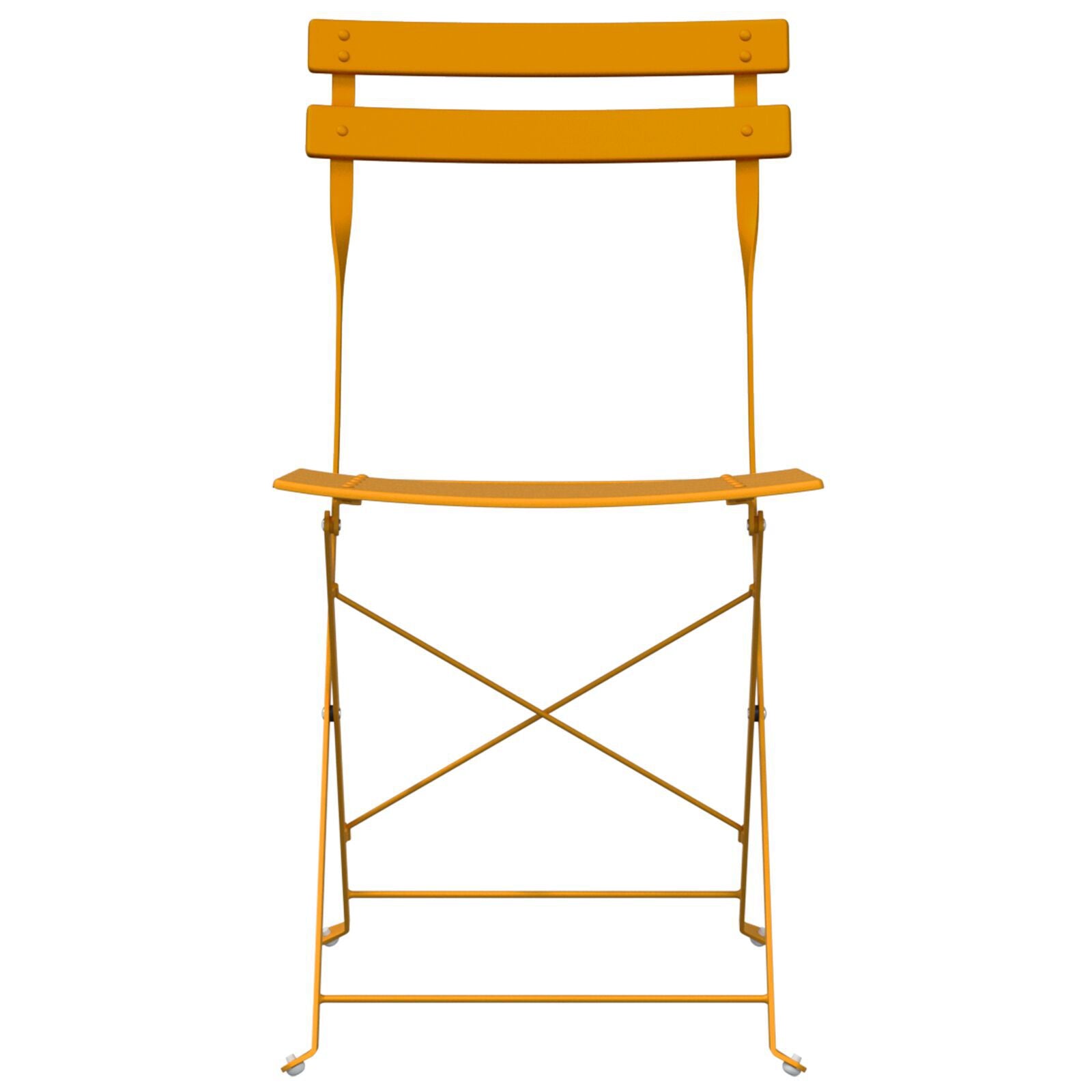 Hage Folding Stol 2 pcs Sennepsgul 42 x 46 x 82cm Stål