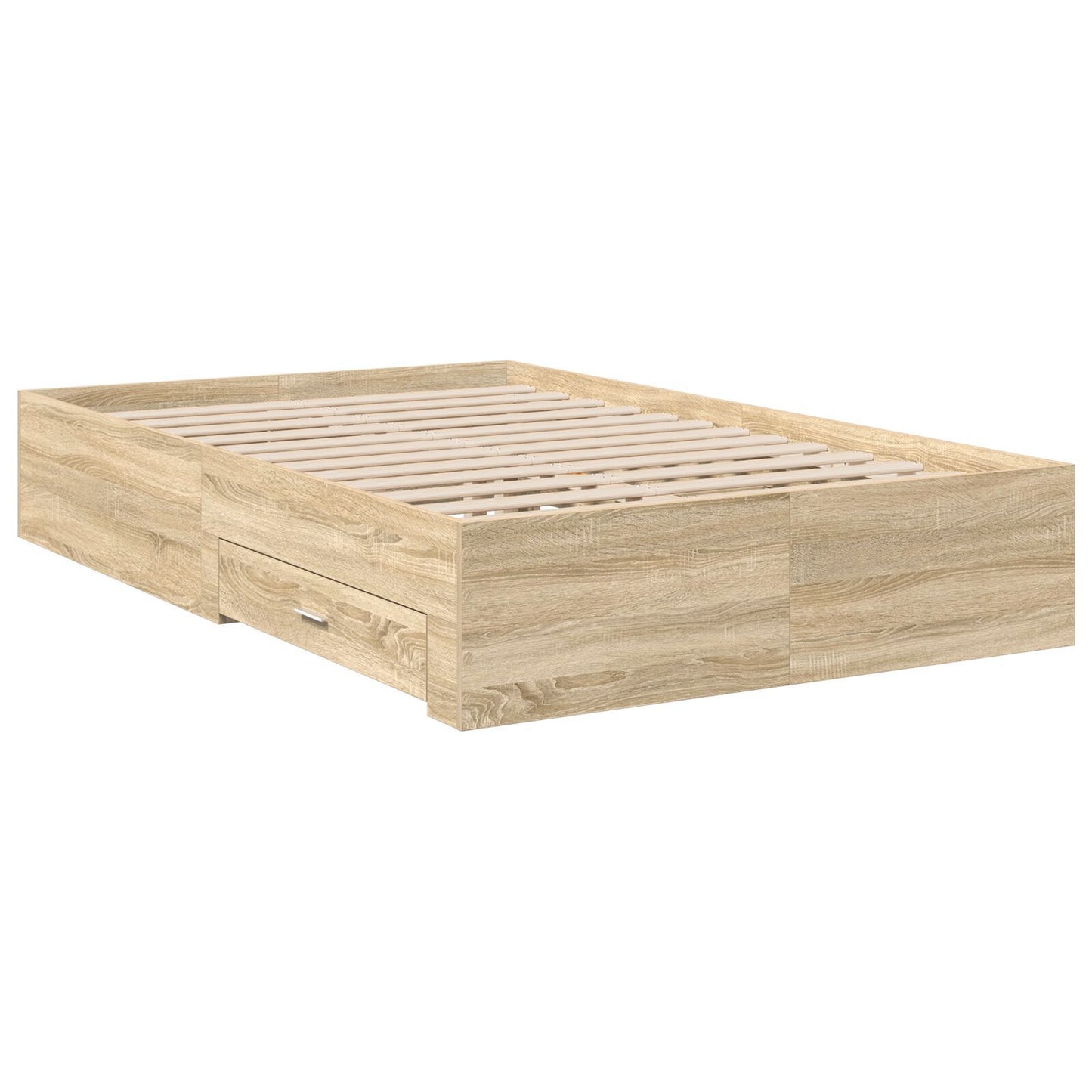 Sengestamme med skuff Brun 120 x 200 cm Konstruert tre