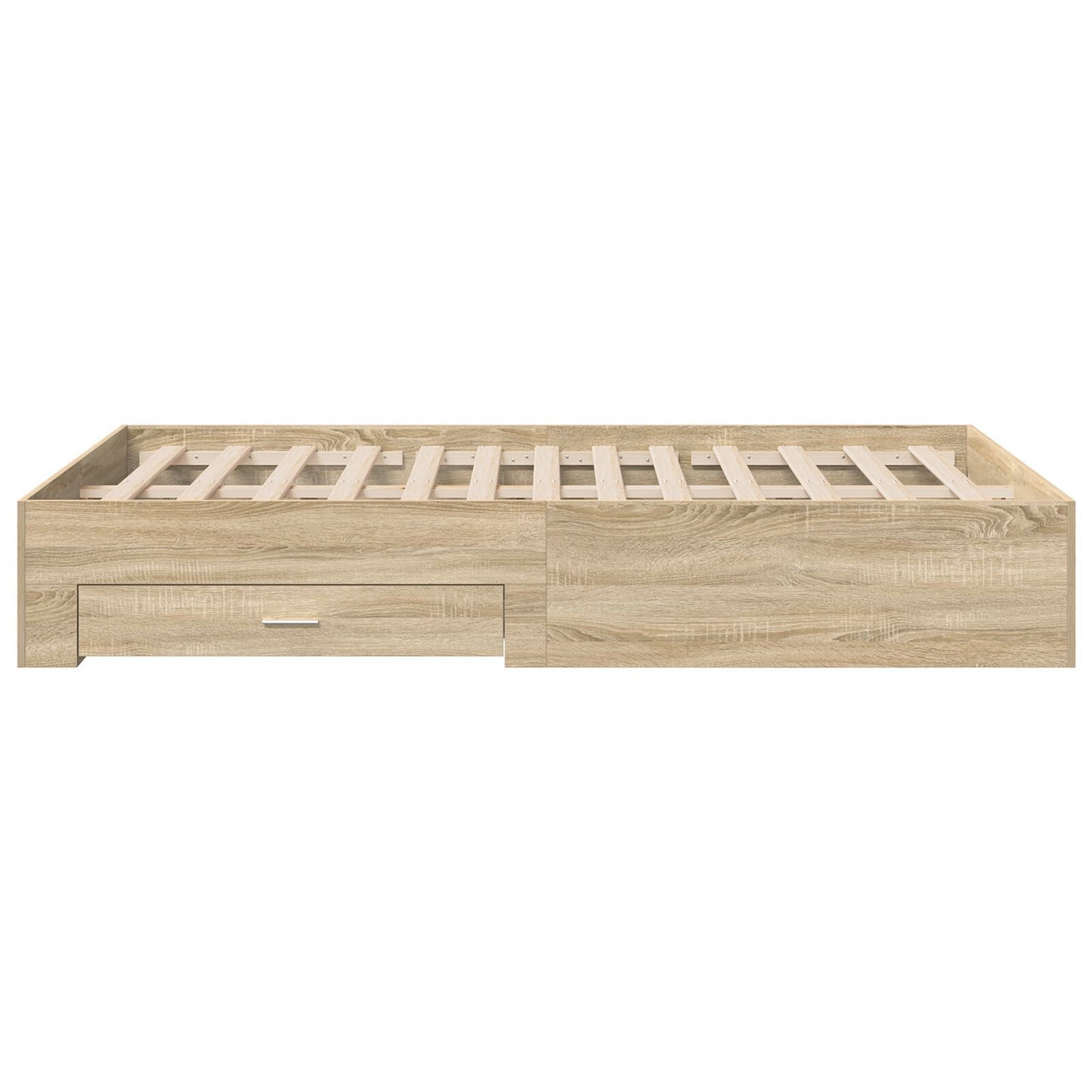 Sengestamme med skuff Brun 120 x 200 cm Konstruert tre