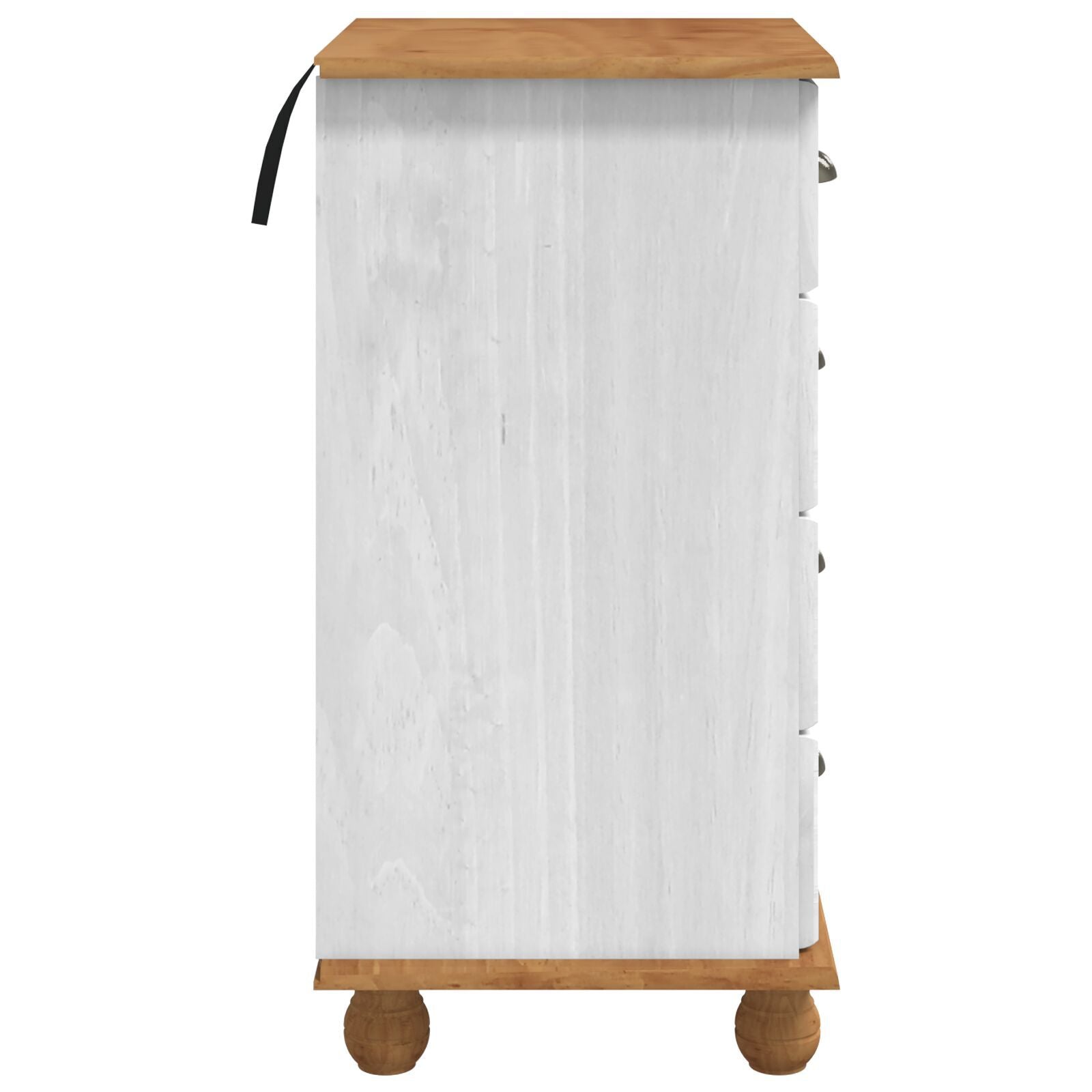 Skap med skuffer Hvit 45,8 x 40 x 79 cm Massivt furutre