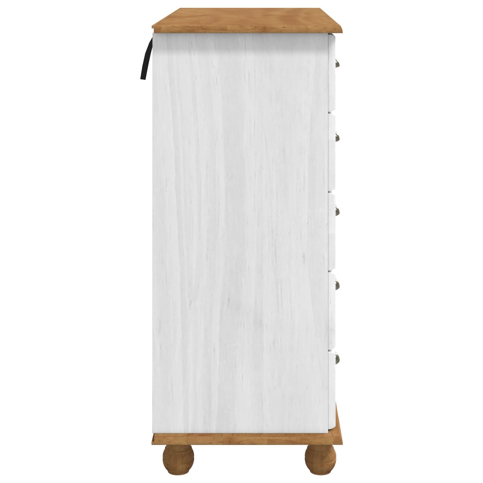 Skap med skuffer Hvit 91 x 40 x 95.5 cm Massivt furutre