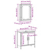 Baderomsinnredningssett med lagring 2 pcs Brun 60 x 30 x 60 cm