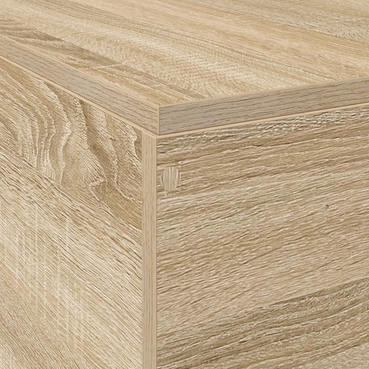 Seng med lagring Sonoma eik 120 x 190 cm Konstruert tre