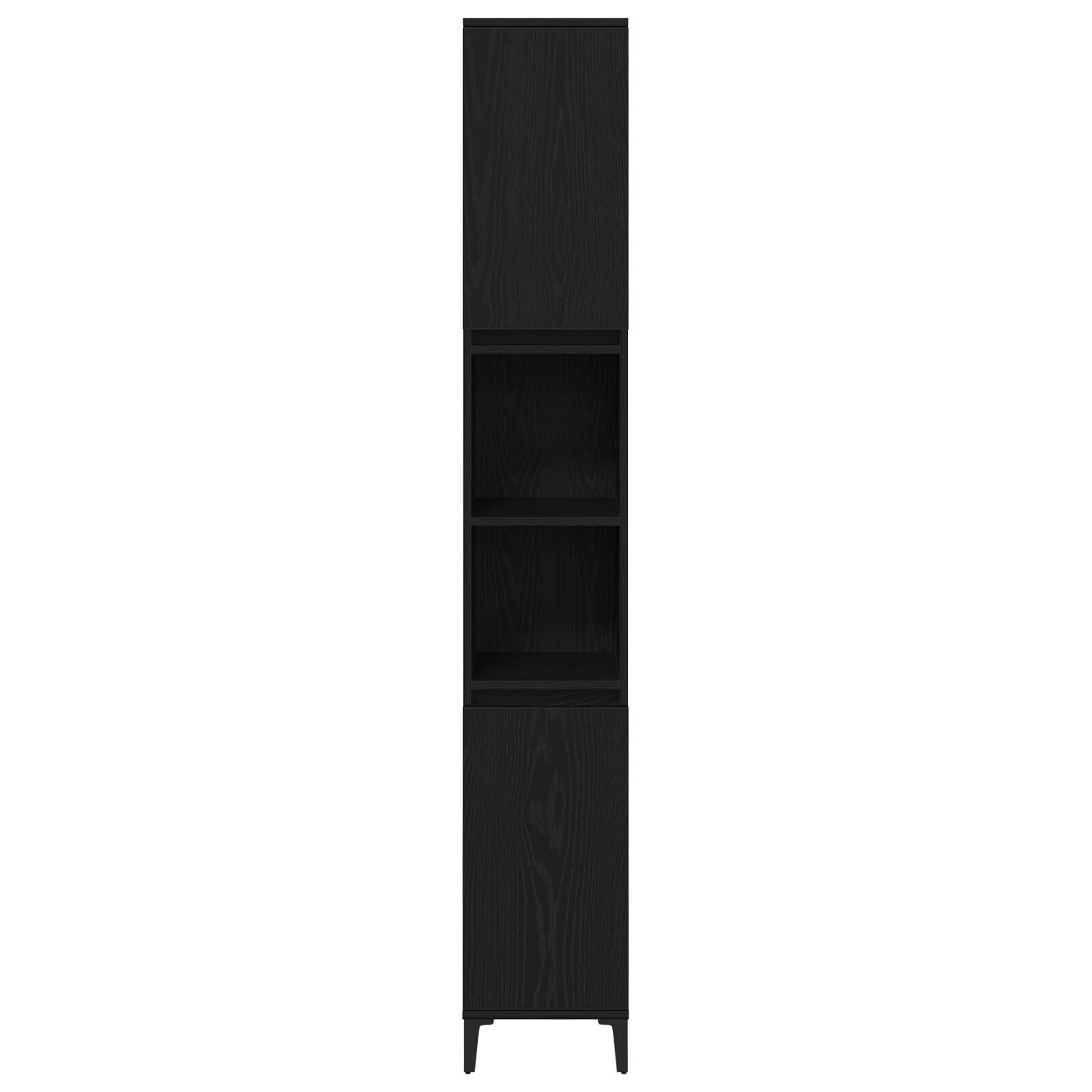 Baderomsinnredningssett med skuff 3 pcs Svart 30 x 30 x 180 cm