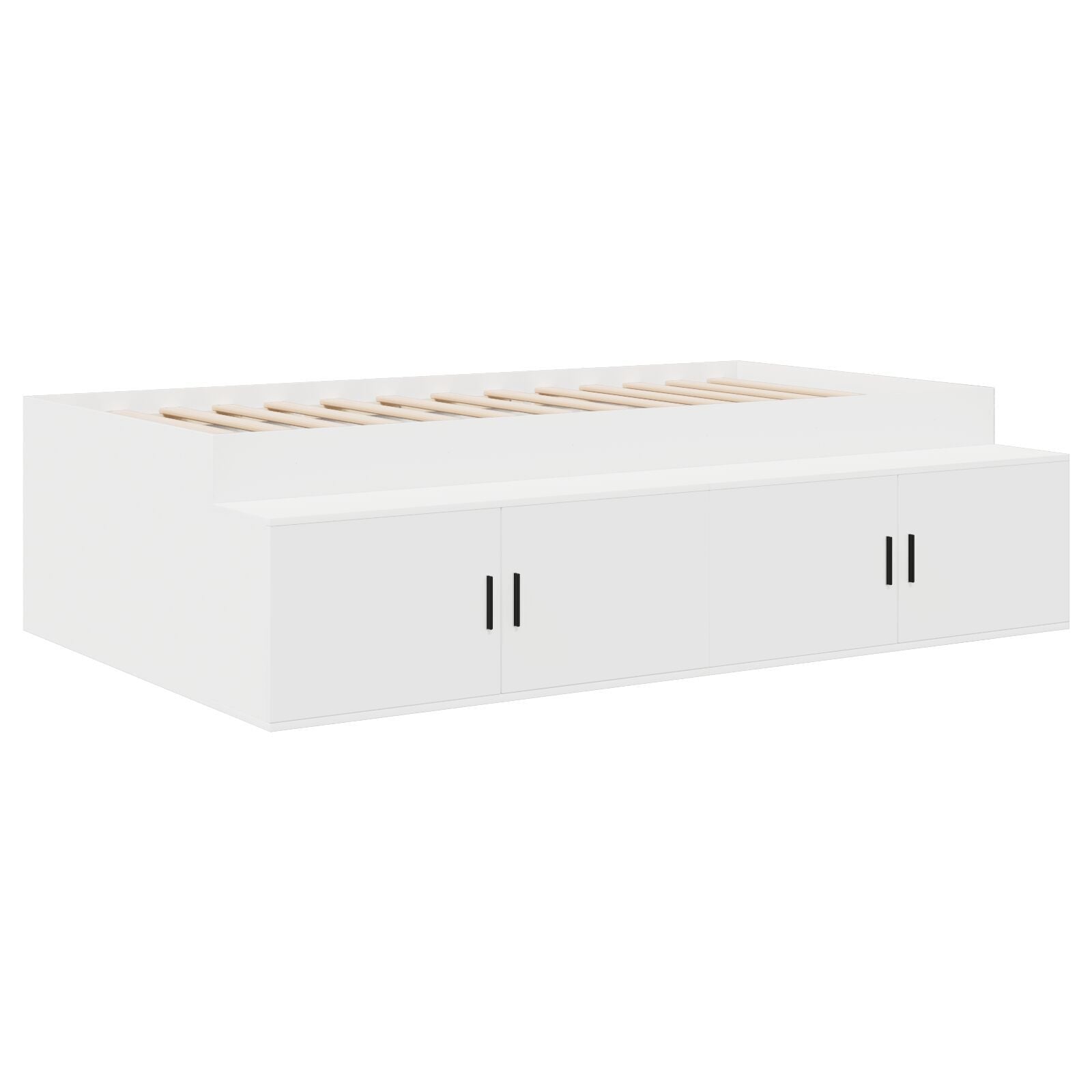 Sengestamme med skuff Hvit 100 x 200 cm Konstruert tre