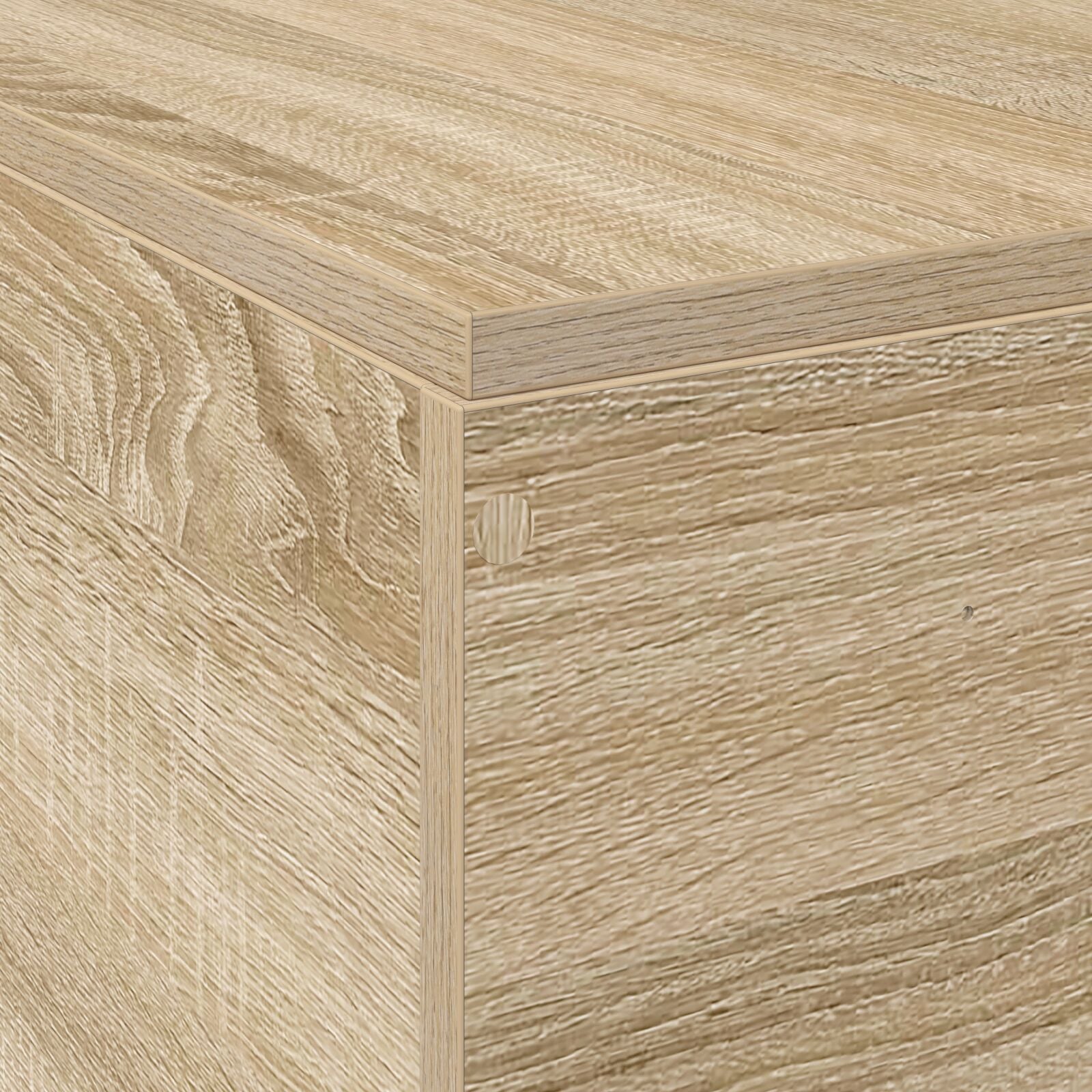 Seng med lagring Sonoma eik 120 x 200 cm Konstruert tre