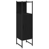 Baderomsinnredningssett med dør 3 pcs Svart 33 x 33 x 102.5 cm
