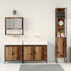 Baderomsinnredningssett med dør 4 pcs Brun 33 x 33 x 185.5 cm