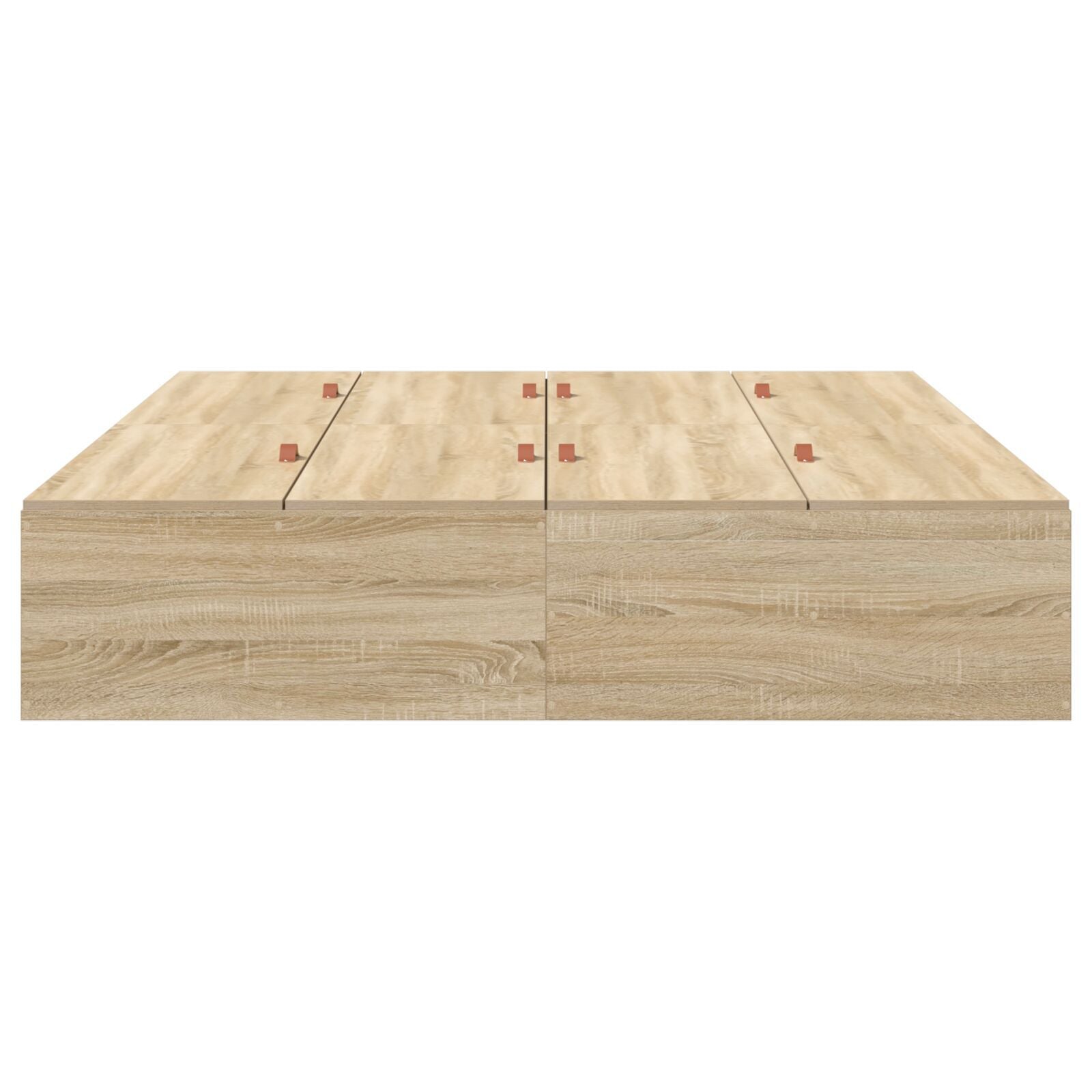 Seng med lagring Sonoma eik 150 x 200 cm Konstruert tre