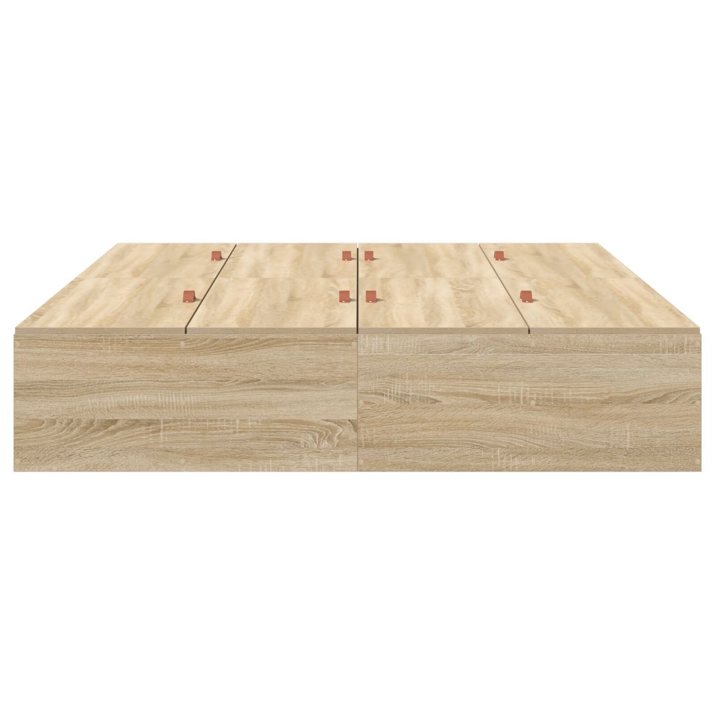 Seng med lagring Sonoma eik 150 x 200 cm Konstruert tre