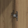 Baderomsinnredningssett med dør 4 pcs Brun 33 x 33 x 185.5 cm