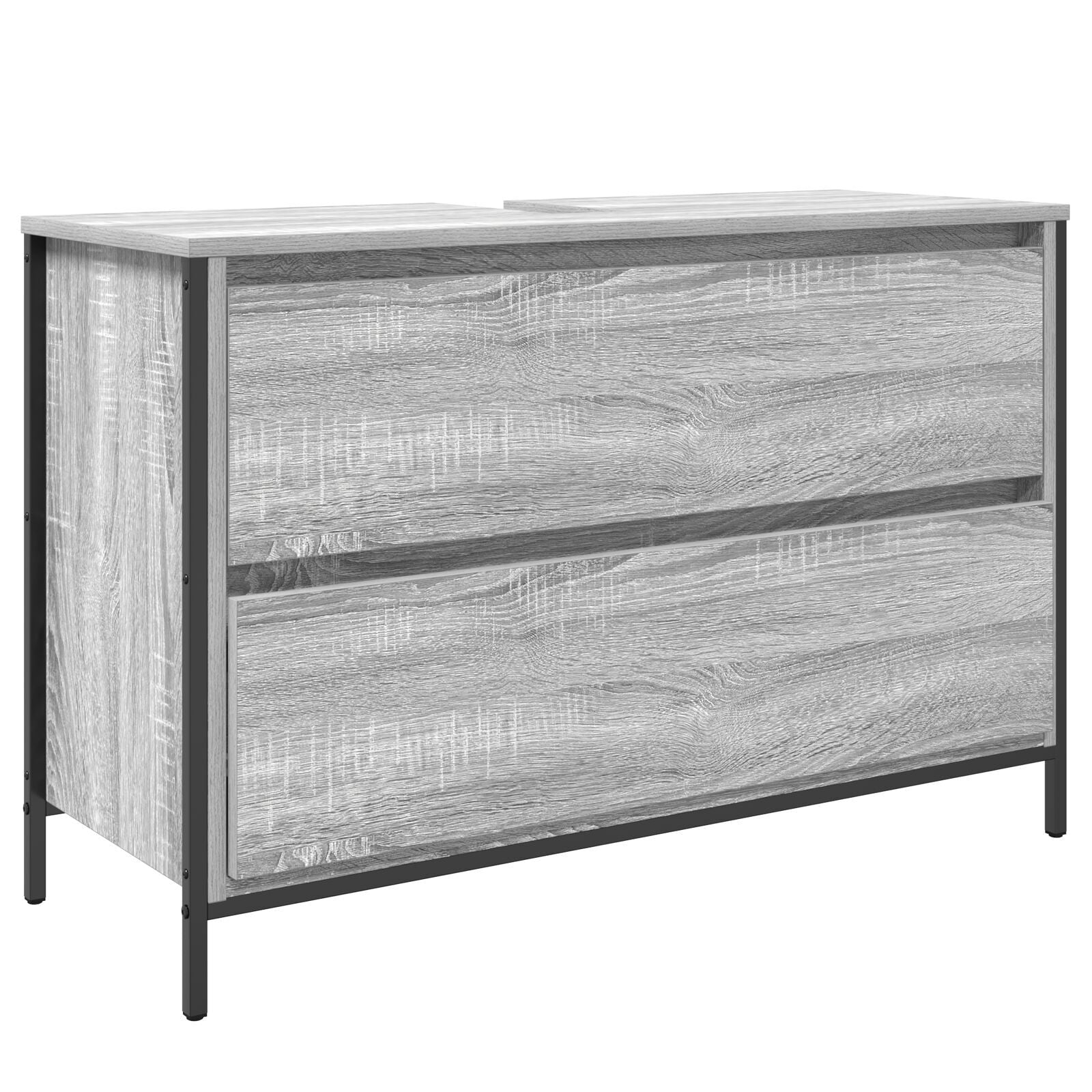 Baderomsinnredningssett 3 pcs Grå sonoma 90 x 34.5 x 60 cm