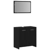 Baderomsmøbler Veggmontert 3 pcs Svart Eik 30 x 30 x 183.5 cm