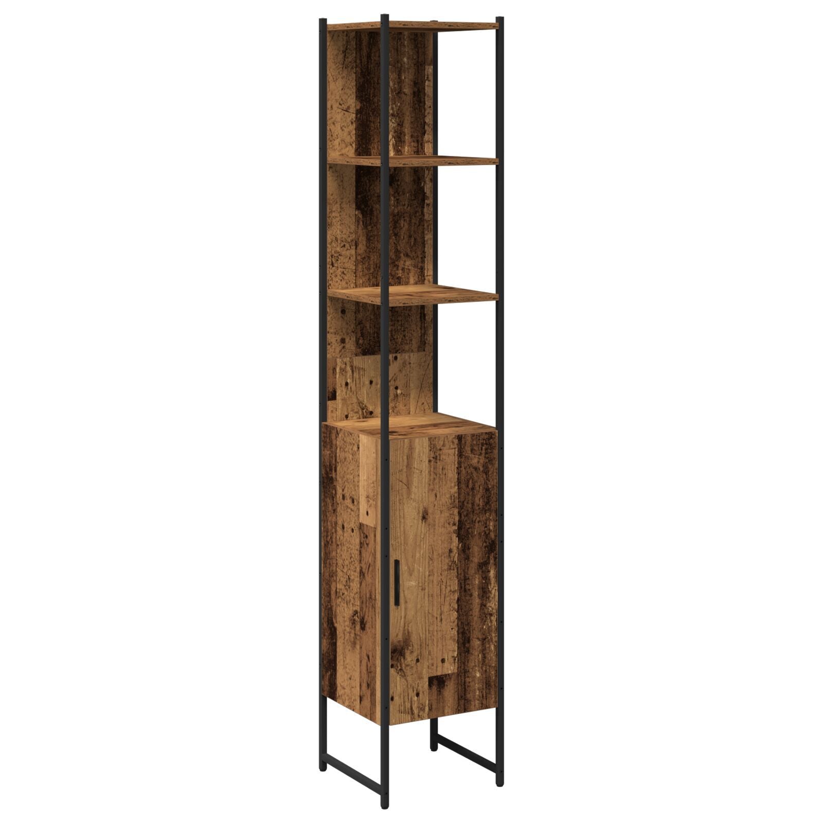 Baderomsinnredningssett 3 pcs Gammelt tre 33 x 33 x 185.5 cm