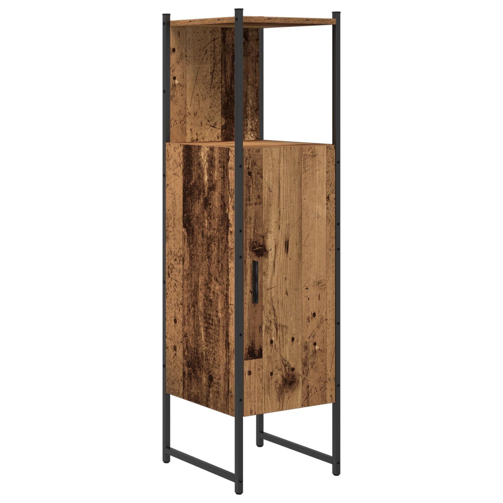 Baderomsinnredningssett med dør 3 pcs Brun 33 x 33 x 102.5 cm