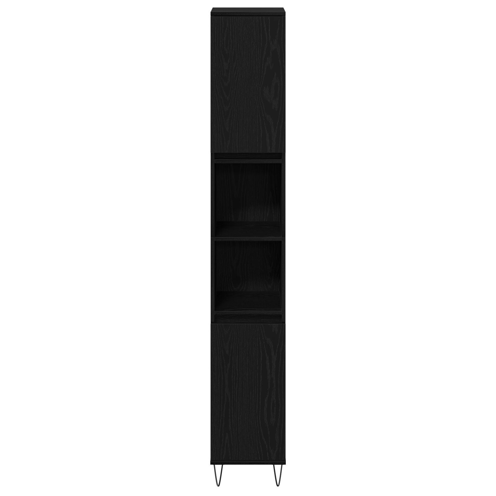 Bademøbelsett 3 pcs Svart Eik 30 x 30 x 190 cm Konstruert tre