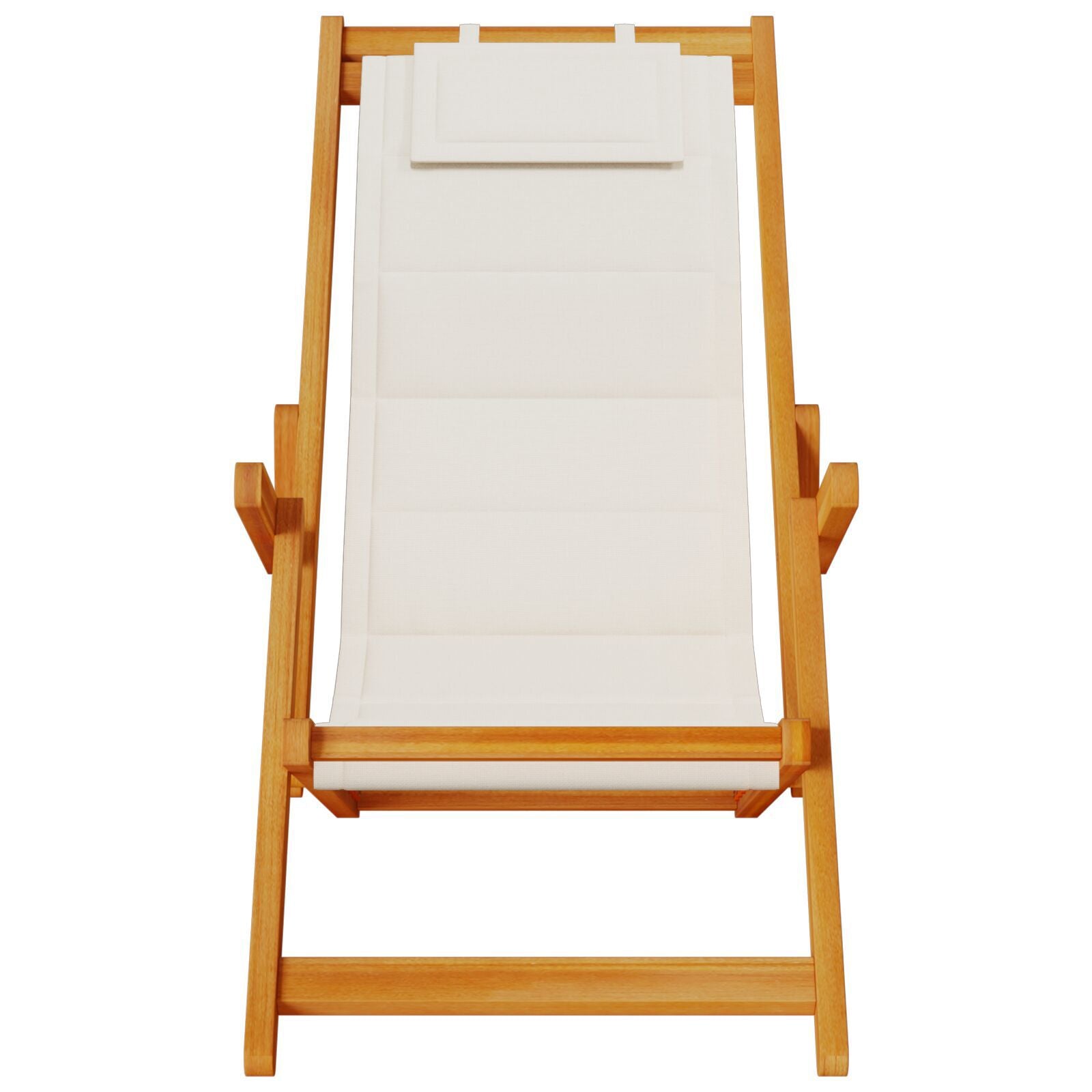 Strandstol 2 pcs Brun 61.5 x 123 x 82cm Massivt akasietre