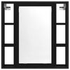 Baderomsskapsett med hylle 4 pcs Svart eik 33 x 33 x 185.5 cm