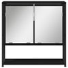 Baderomsinnredningssett 3 pcs Svart eik 33 x 33 x 185.5 cm