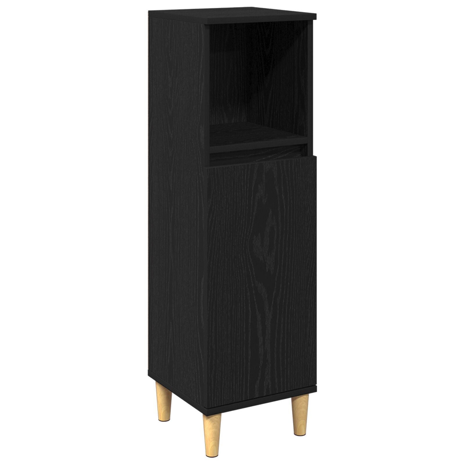 Baderomsinnredningssett med lagring 3 pcs Svart 60 x 30 x 60 cm