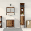Baderomsinnredningssett med hylle 3 pcs Brun 33 x 33 x 185.5 cm