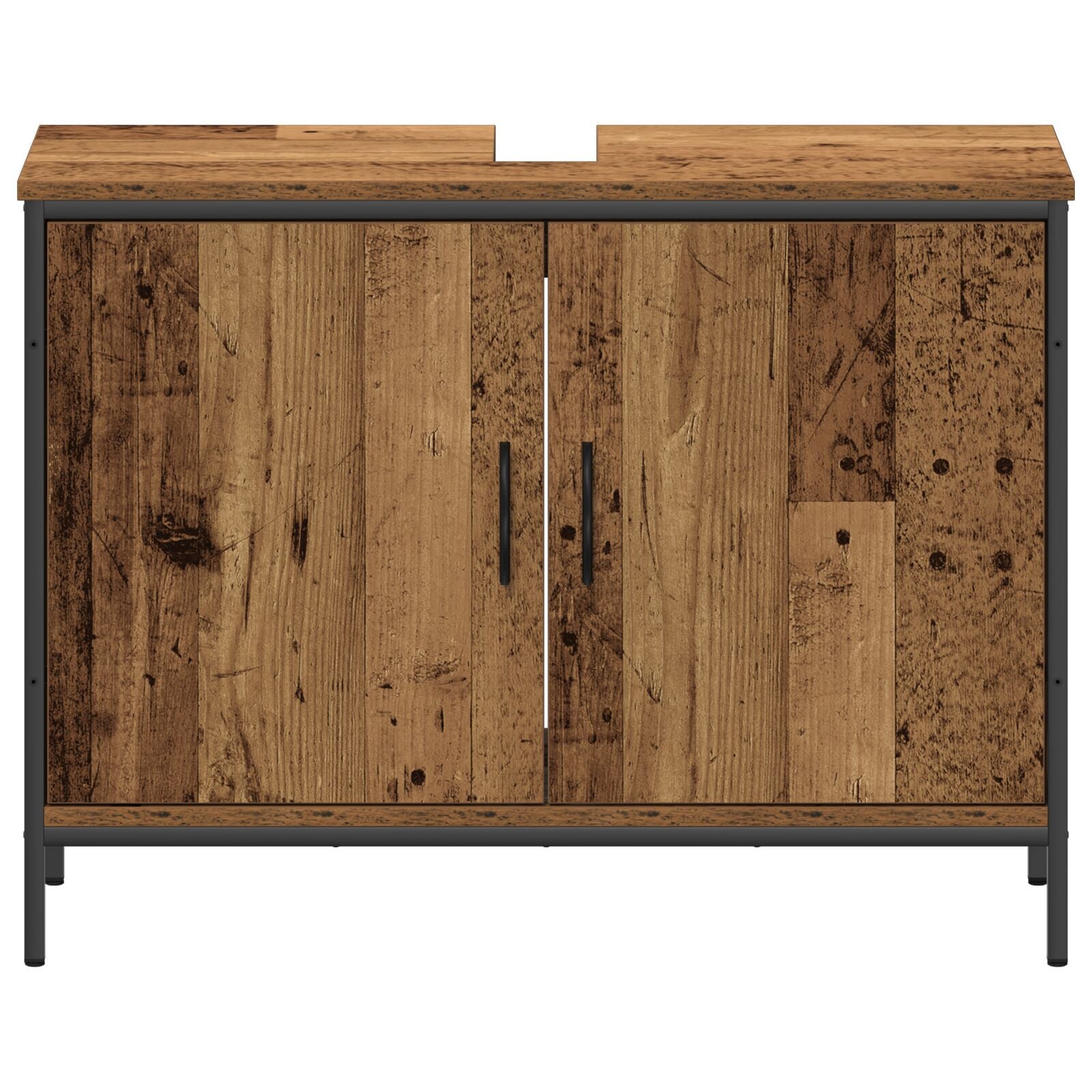 Baderomsinnredningssett med lagring 3 pcs Brun 80 x 30 x 60 cm